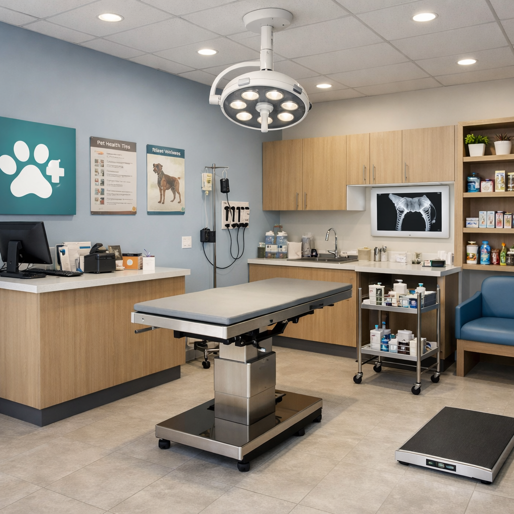 veterinary office interior no people or animals